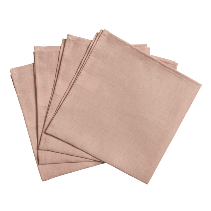 Serwetki lniane Clean 45x45 cm 4 szt - Dusty Rose (blady róż) - Scandi Living