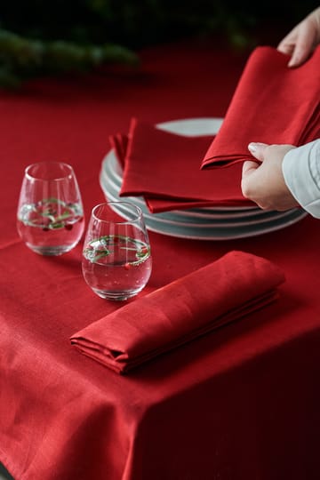 Serwetki lniane Clean 45x45 cm 4 szt - Red (czerwone) - Scandi Living