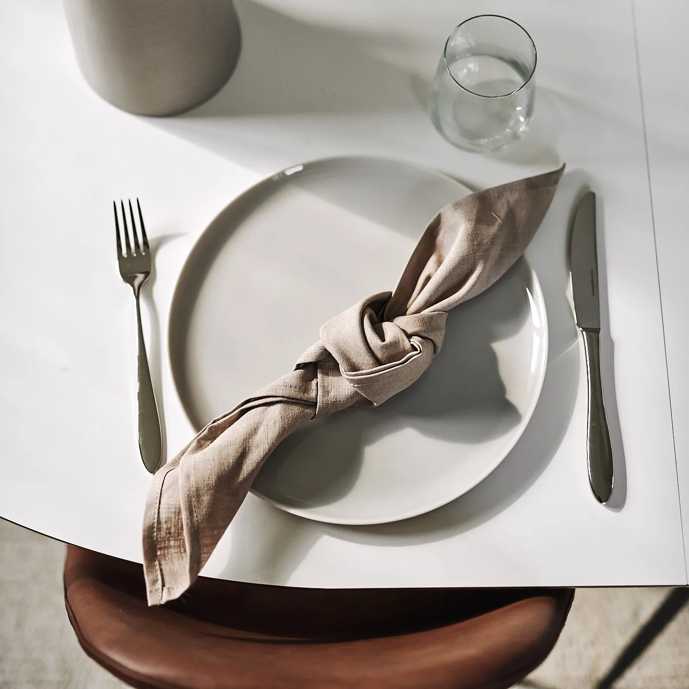 Serwetki lniane Clean 45x45 cm 4 szt, Sand (ciemnobeżowe) Scandi Living