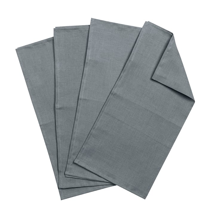 Serwetki lniane Clean 45x45 cm 4 szt - Smokey Blue (szaroniebieskie) - Scandi Living