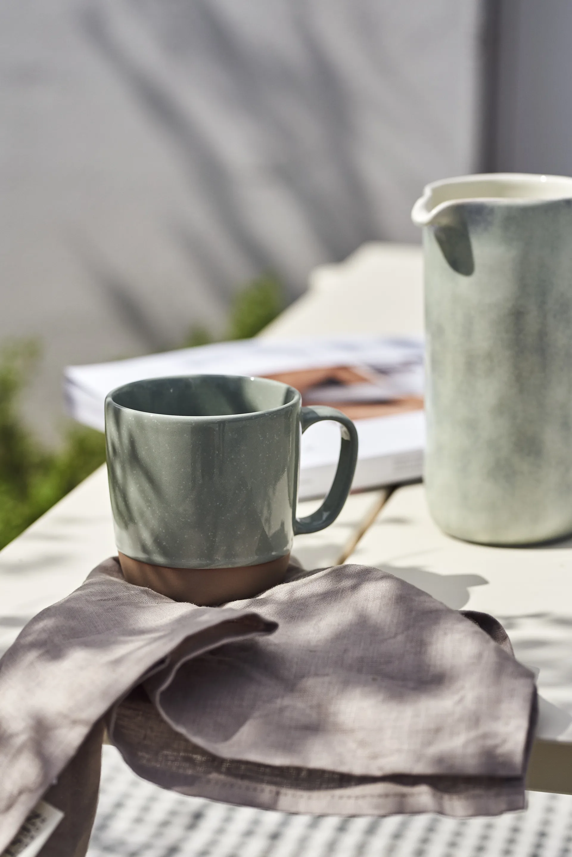 Serwetki lniane Clean 45x45 cm 4 szt, Smokey Blue (szaroniebieskie) Scandi Living