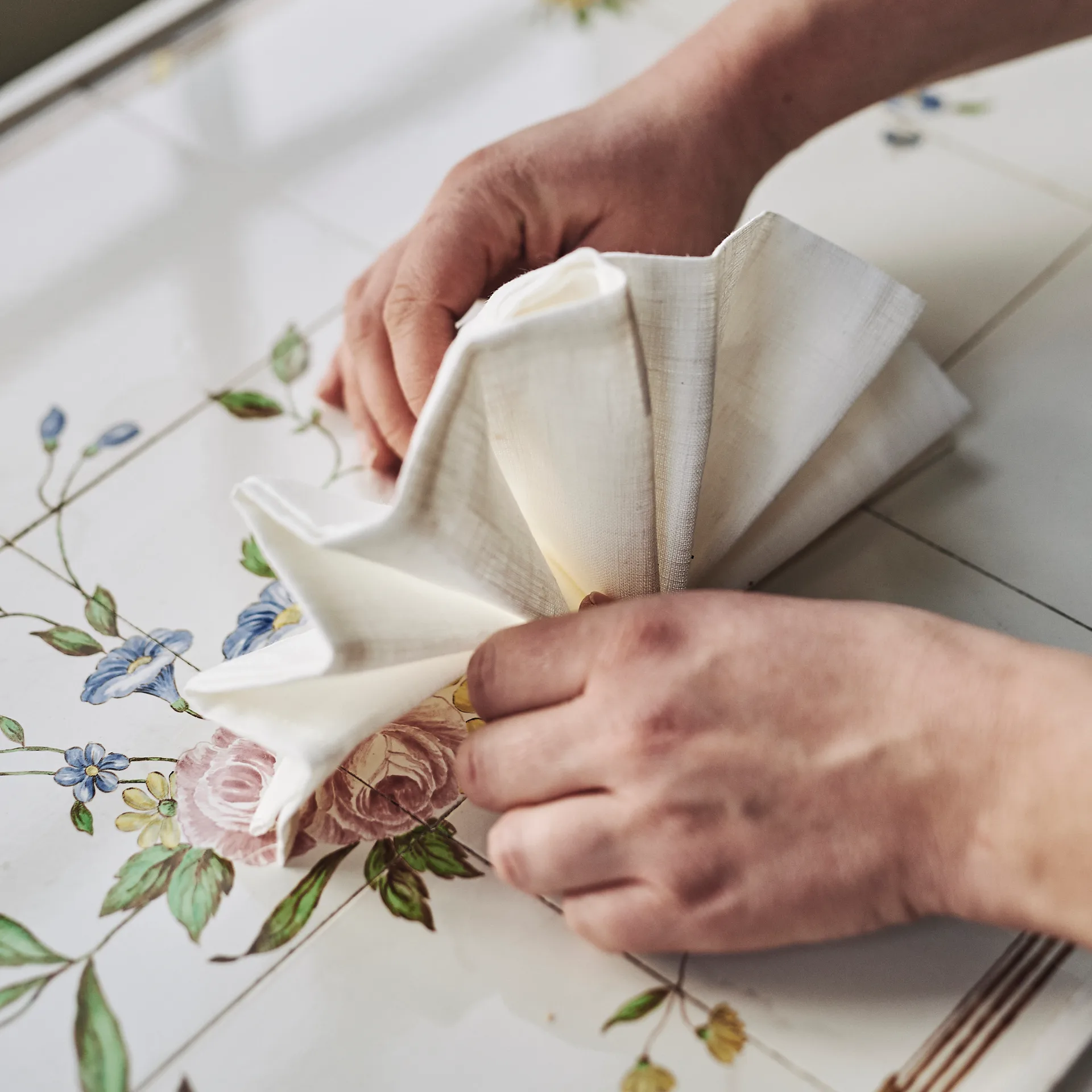 Serwetki lniane Clean 45x45 cm 4 szt, White (białe) Scandi Living