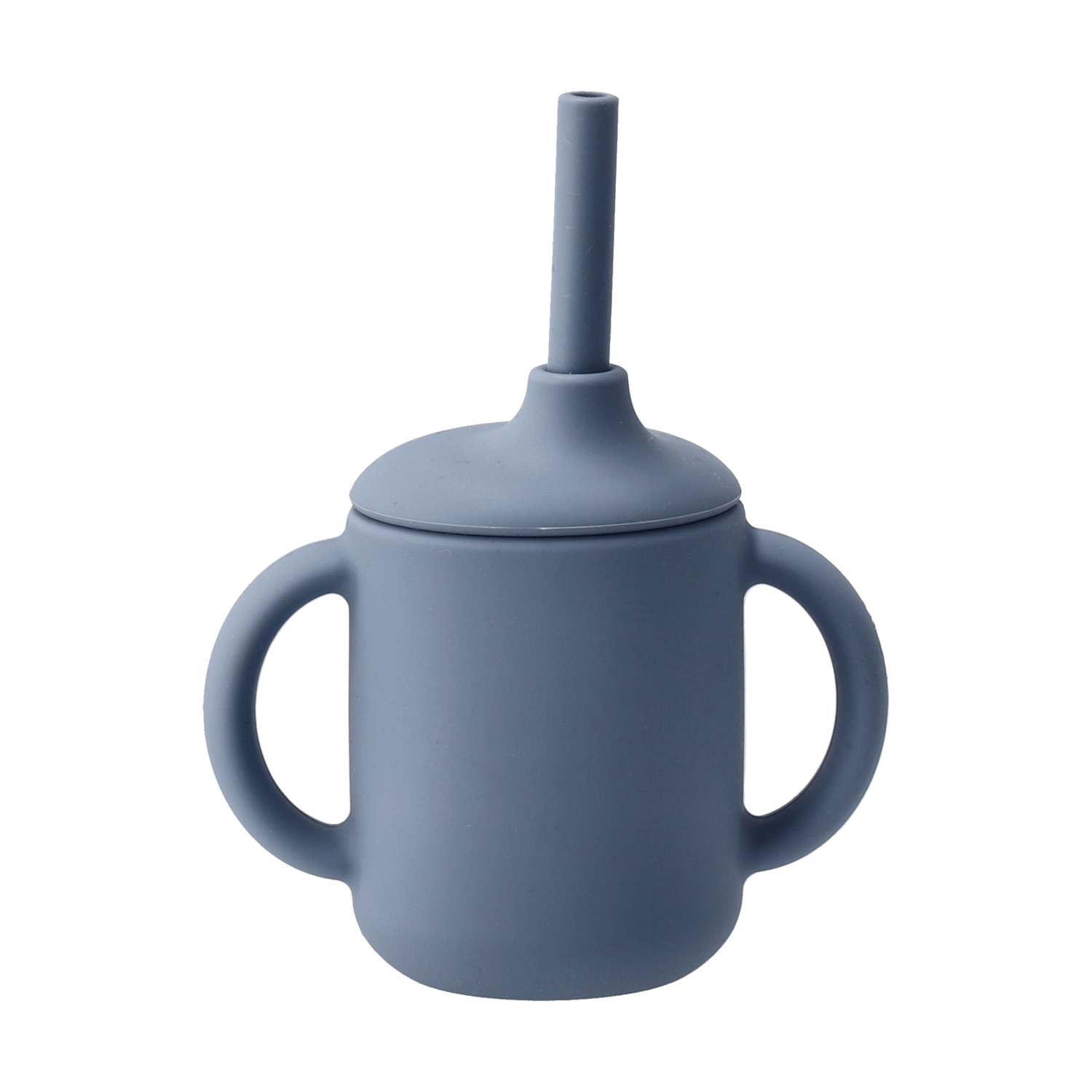 Scandi Living Silikonowy kubek Idun ze słomką 120 ml Blue