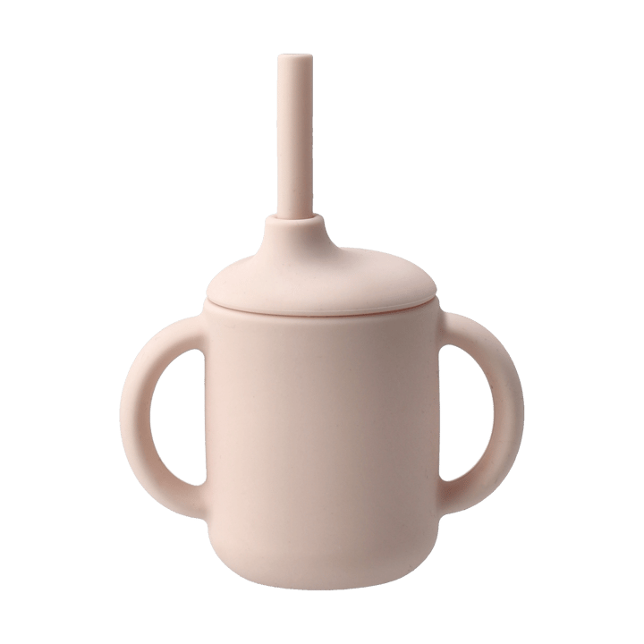 Silikonowy kubek Idun ze słomką 120 ml - Blush - Scandi Living