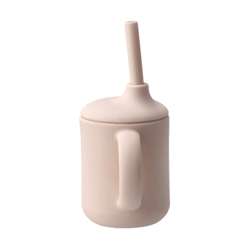 Silikonowy kubek Idun ze słomką 120 ml - Blush - Scandi Living