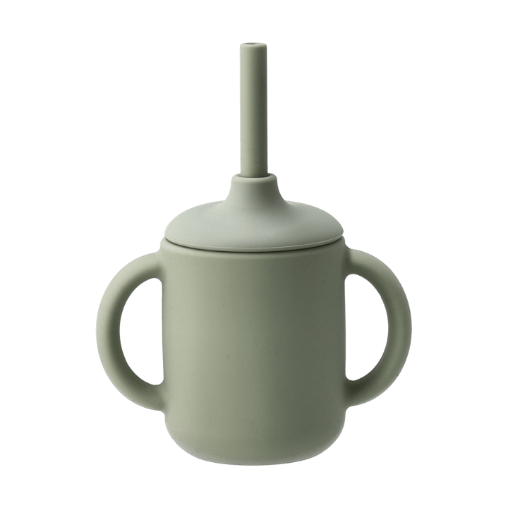 Silikonowy kubek Idun ze słomką 120 ml - Green - Scandi Living