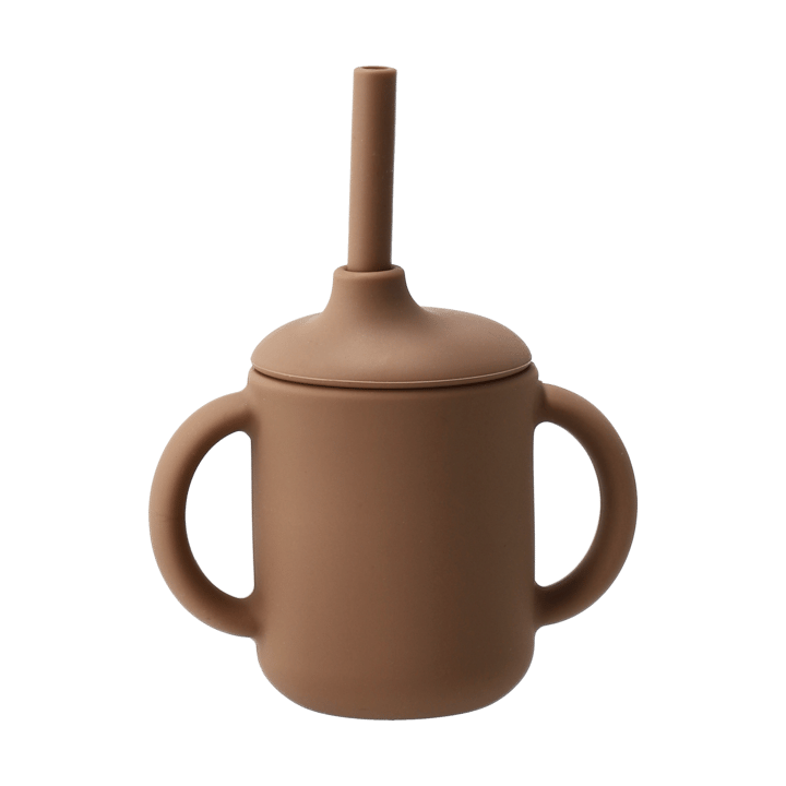 Silikonowy kubek Idun ze słomką 120 ml - Hazel - Scandi Living