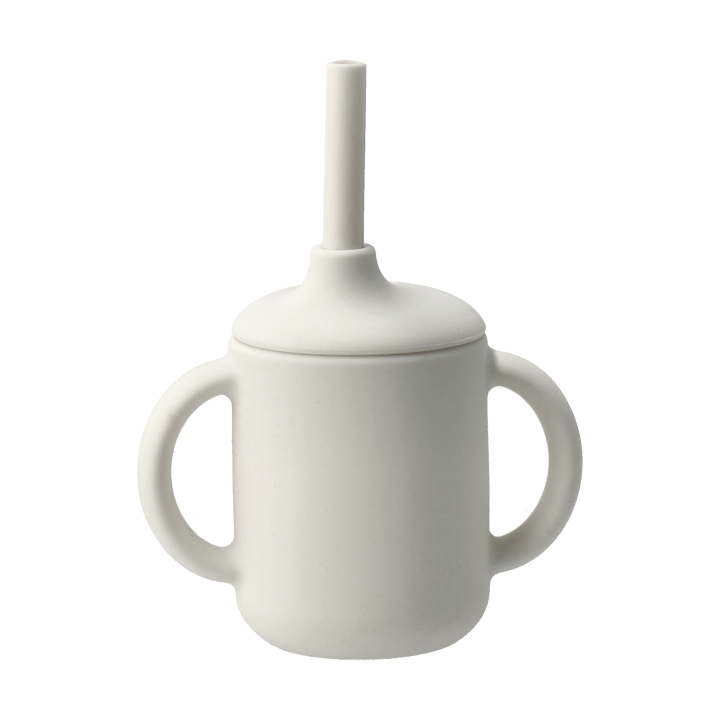 Silikonowy kubek Idun ze słomką 120 ml - Vanilla - Scandi Living