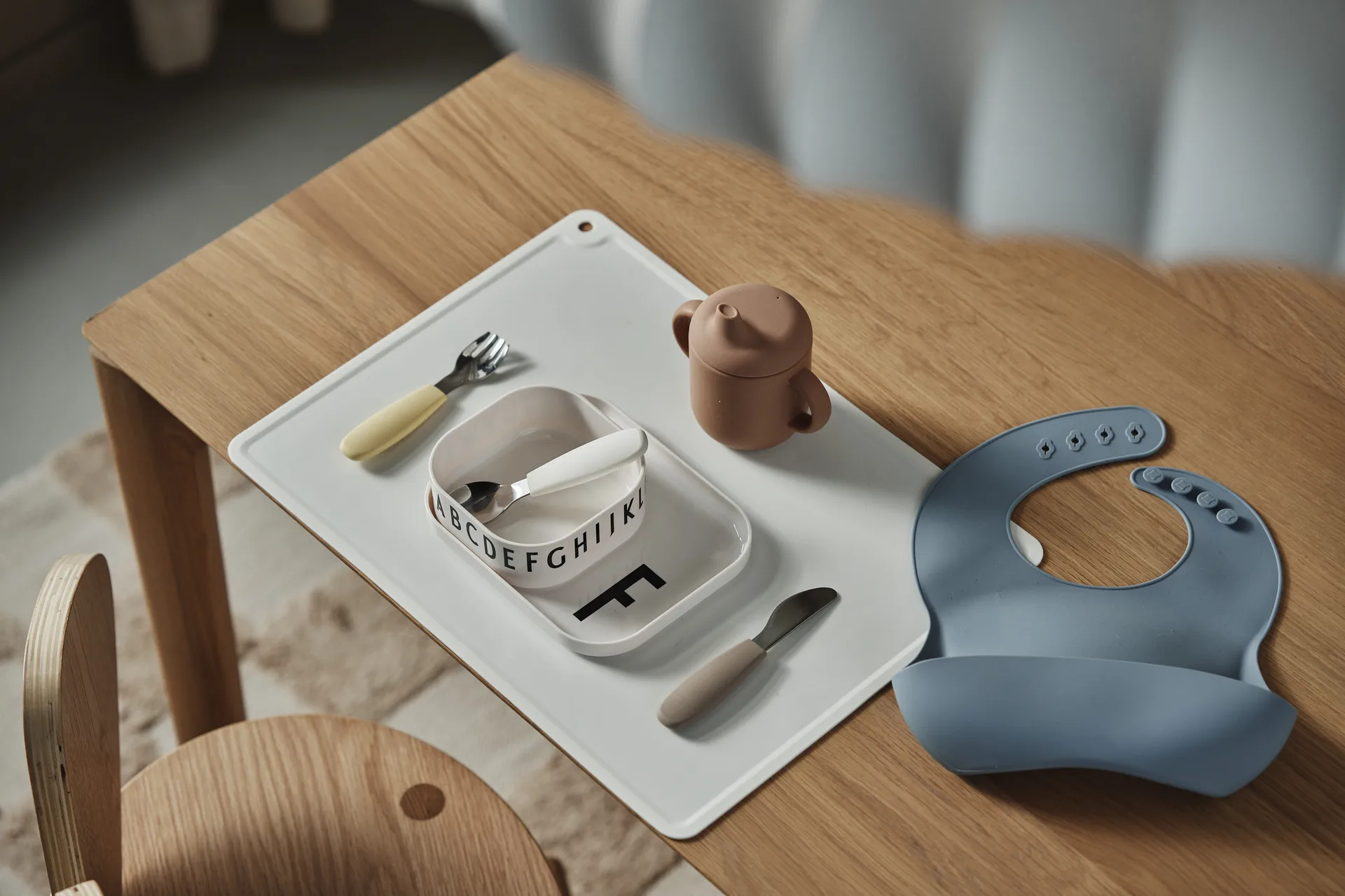 Silikonowy śliniak Silly, 2-pak., Green-blue Scandi Living