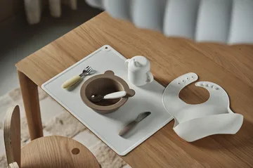 Silikonowy śliniak Silly, 2-pak. - Vanilla-hazel - Scandi Living