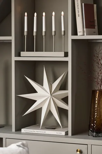 Świecznik adwentowy Kindle przenośny 30 cm - Beżowy - Scandi Living