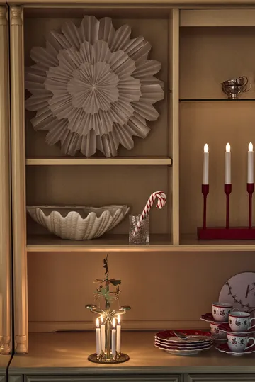 Świecznik adwentowy Kindle przenośny 30 cm - Ciemnoczerwony - Scandi Living