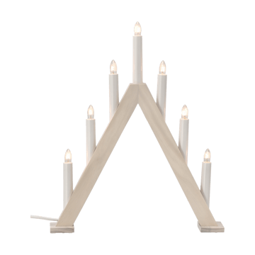 Świecznik adwentowy Nord 40 cm - Biało-laquerowany - Scandi Living