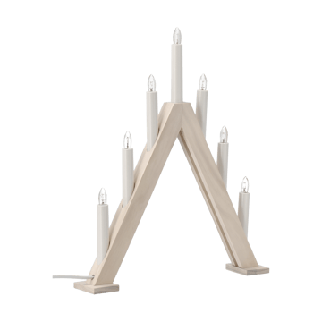 Świecznik adwentowy Nord 40 cm - Biało-laquerowany - Scandi Living