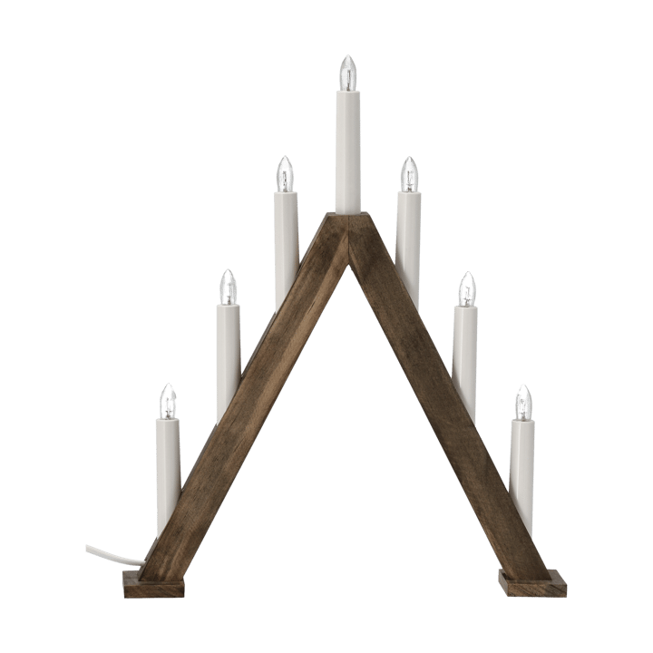 Świecznik adwentowy Nord 40 cm - Ciemnobejcowany - Scandi Living