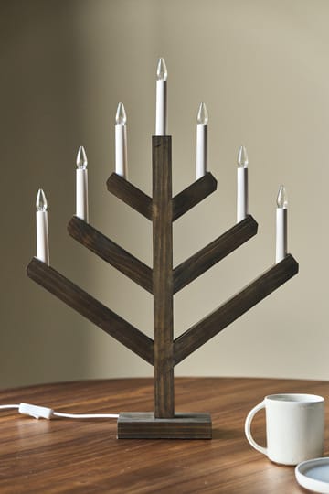 Świecznik adwentowy Pine 62 cm - Bejcowany na ciemno - Scandi Living