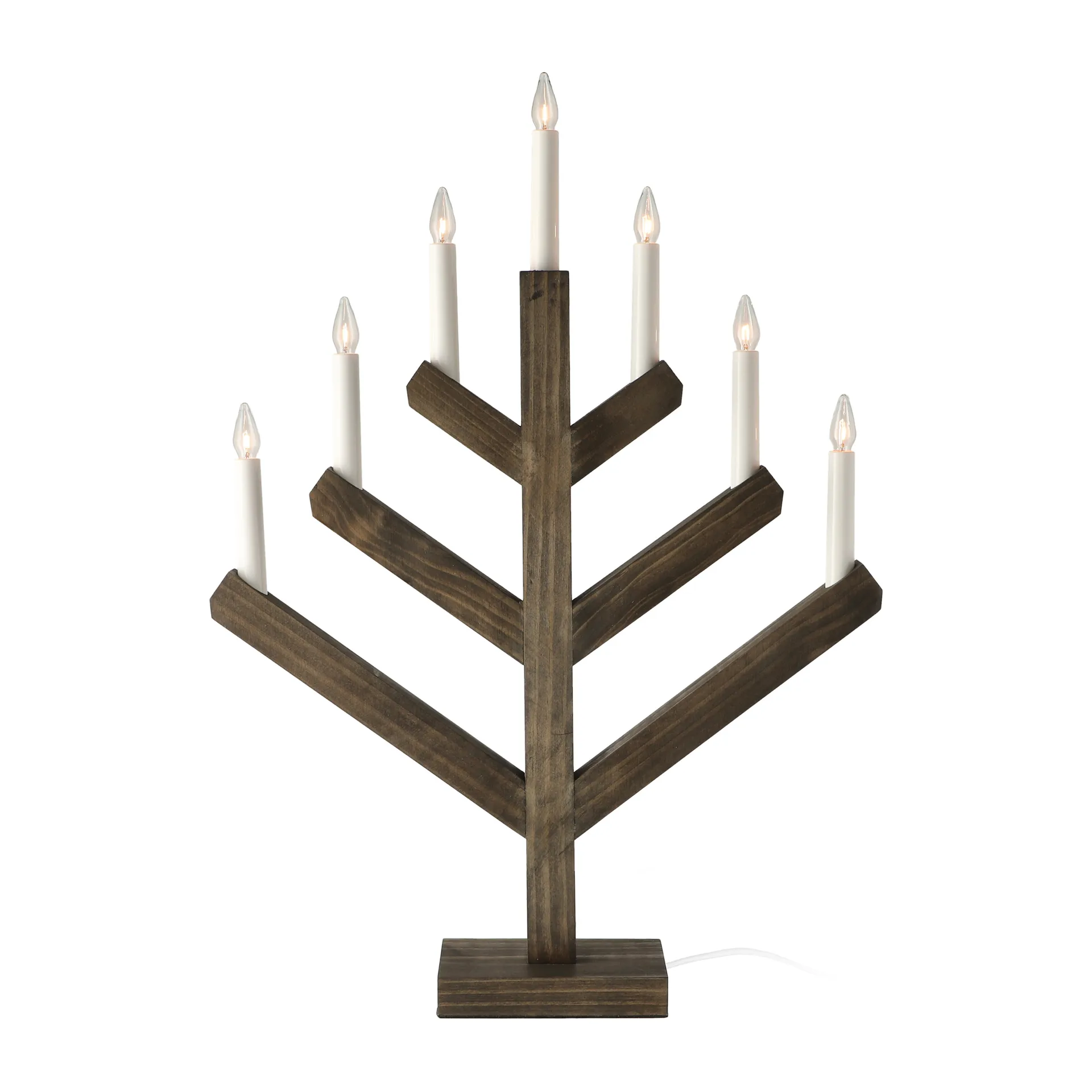 Świecznik adwentowy Pine 62 cm, Bejcowany na ciemno Scandi Living