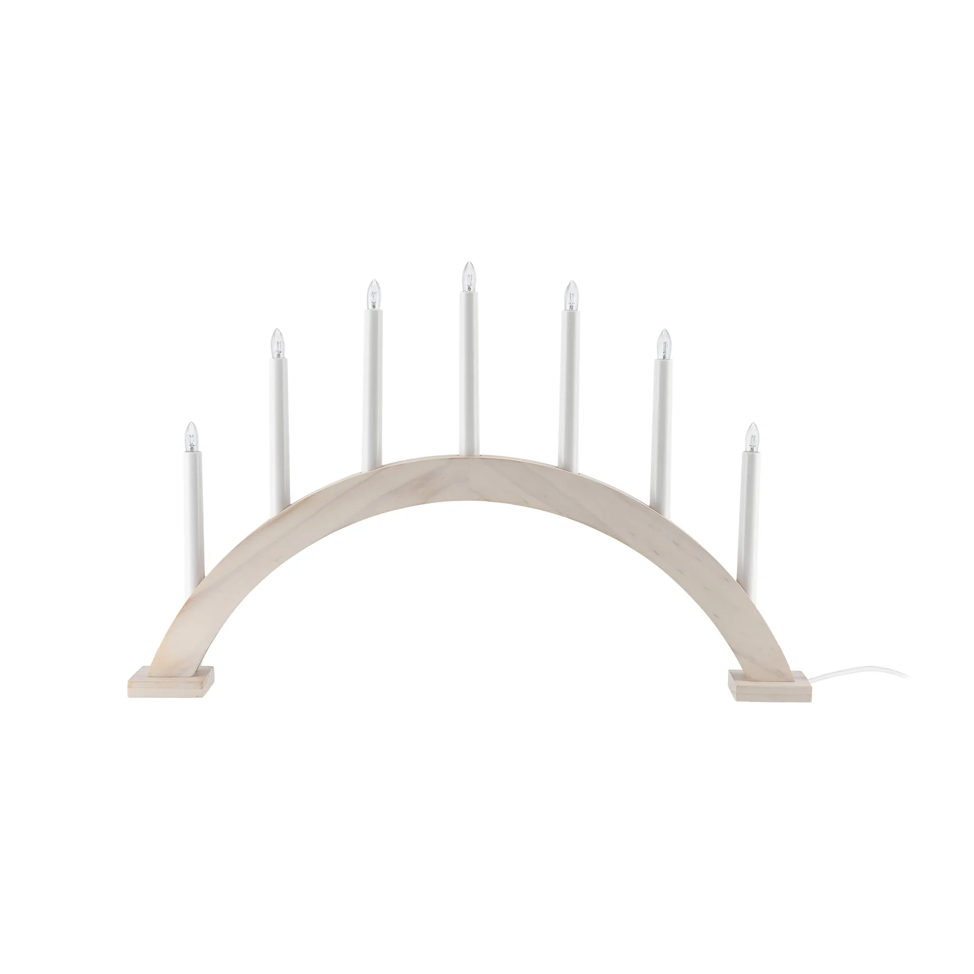  Świecznik adwentowy Sky łuk 41 cm, Bejcowany na biało Scandi Living
