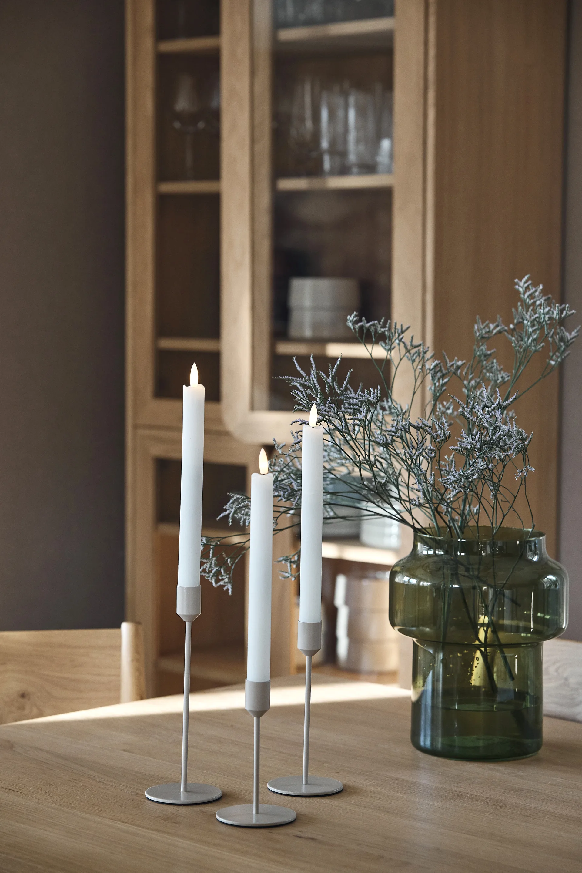 Świecznik Glare 18 cm, Szary Scandi Living