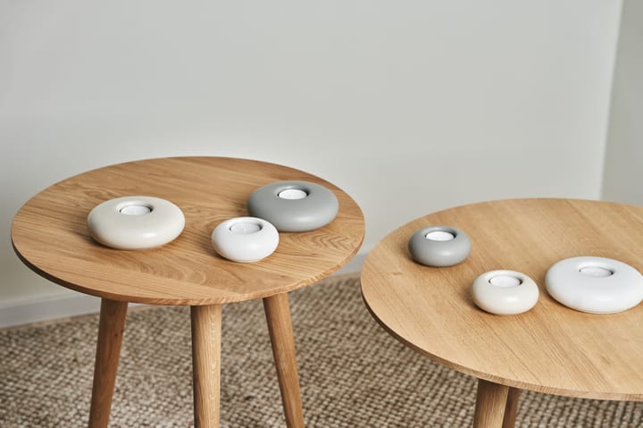 Świecznik Stone Ø13 cm, Biały Scandi Living