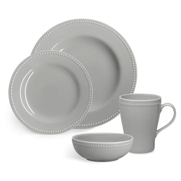 Talerz Dots 22 cm 4 szt.  - Szary - Scandi Living