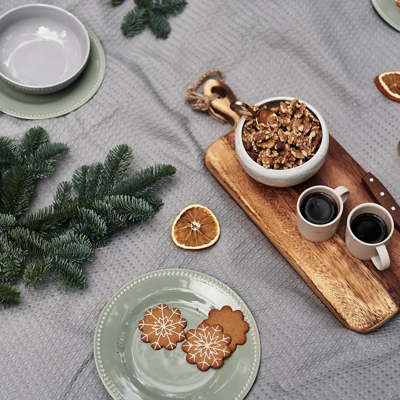 Talerz Dots 22 cm 4 szt. , Zielony Scandi Living