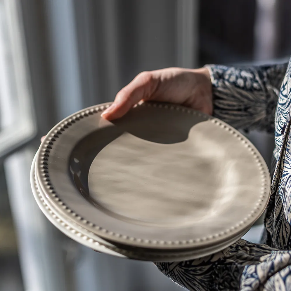 Talerz Dots 28 cm 4 szt., Beżowy Scandi Living