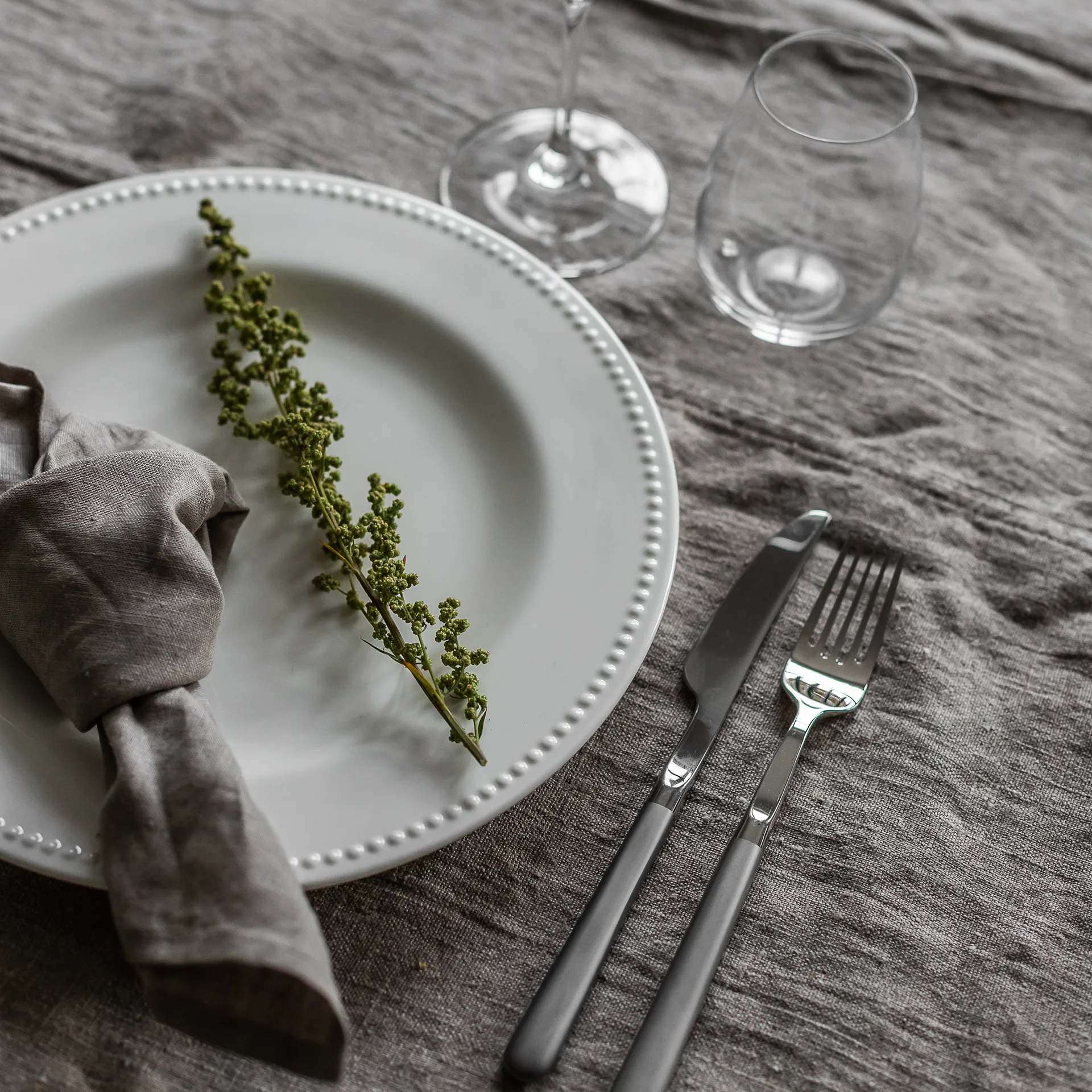 Talerz Dots 28 cm 4 szt., Kremowy Scandi Living