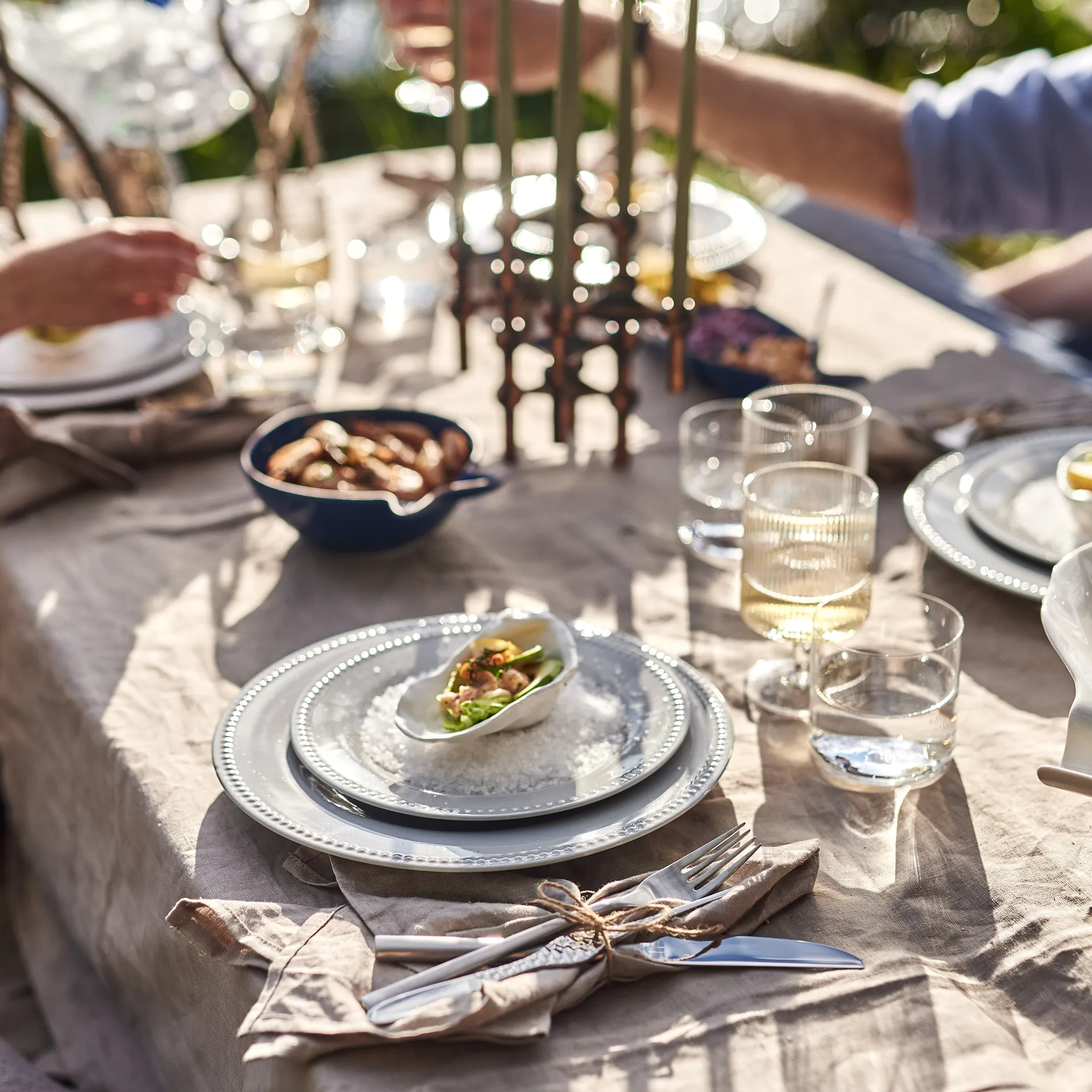 Talerz Dots 28 cm 4 szt., Szary Scandi Living