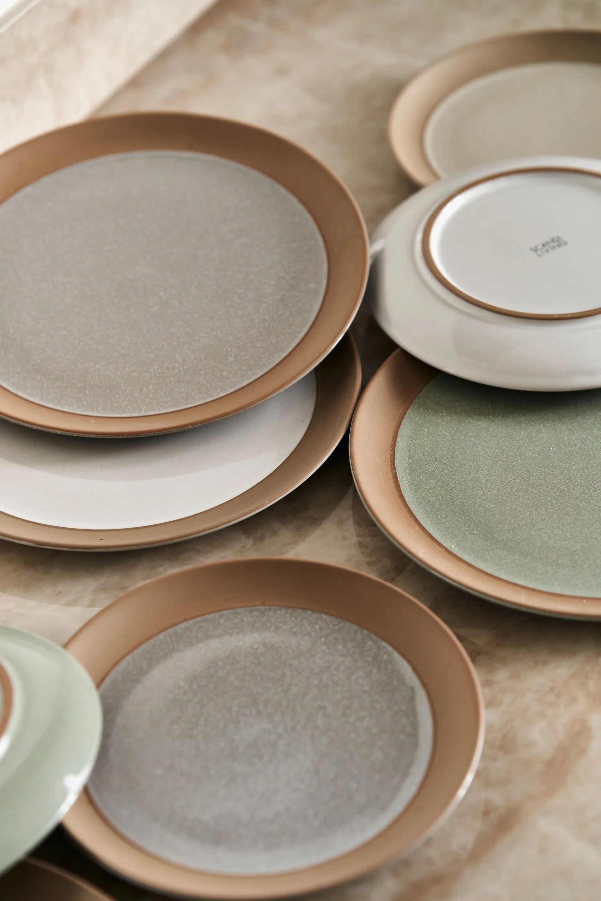 Talerz Fossil Ø21 cm, Szary Scandi Living