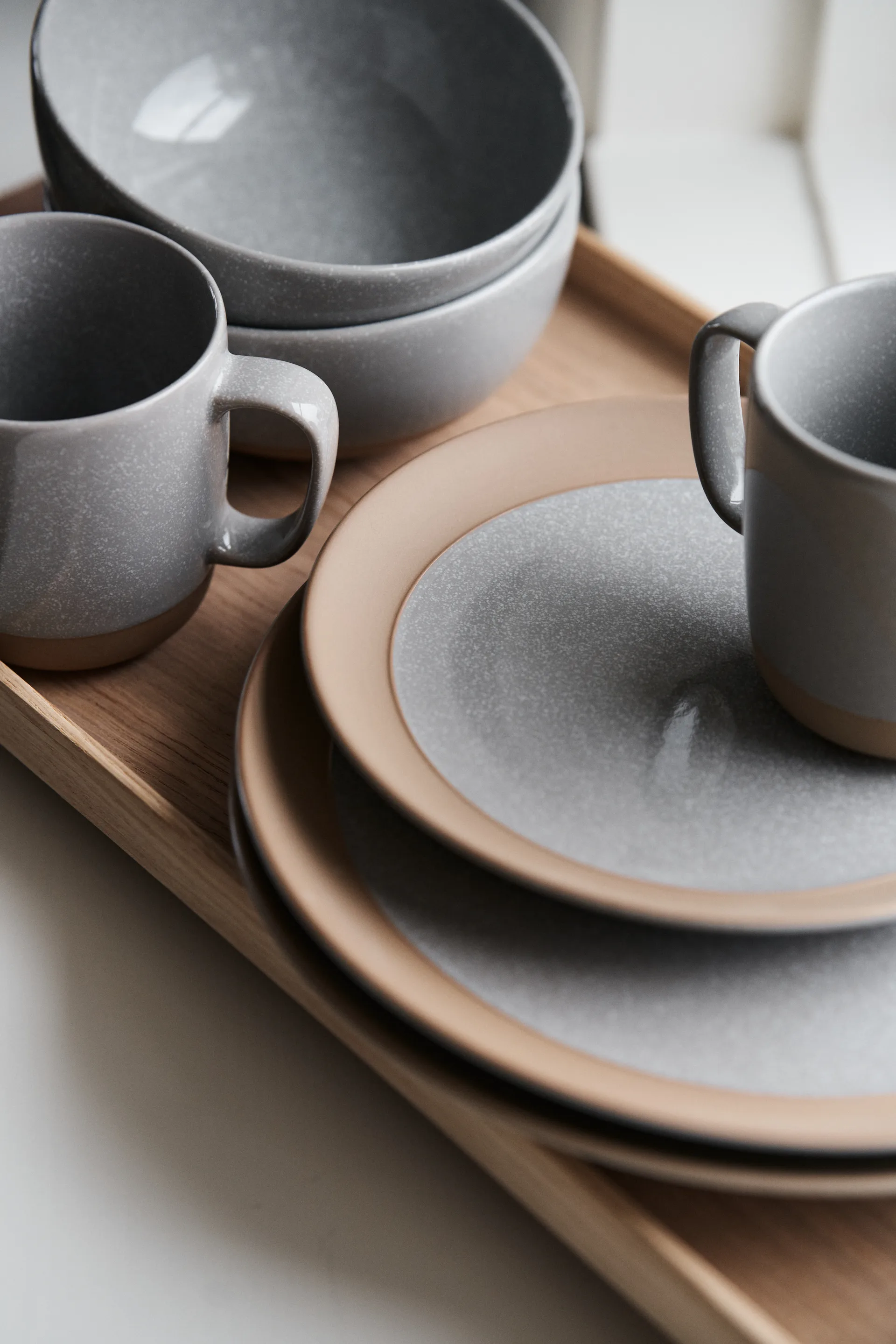 Talerz Fossil Ø21 cm, Szary Scandi Living