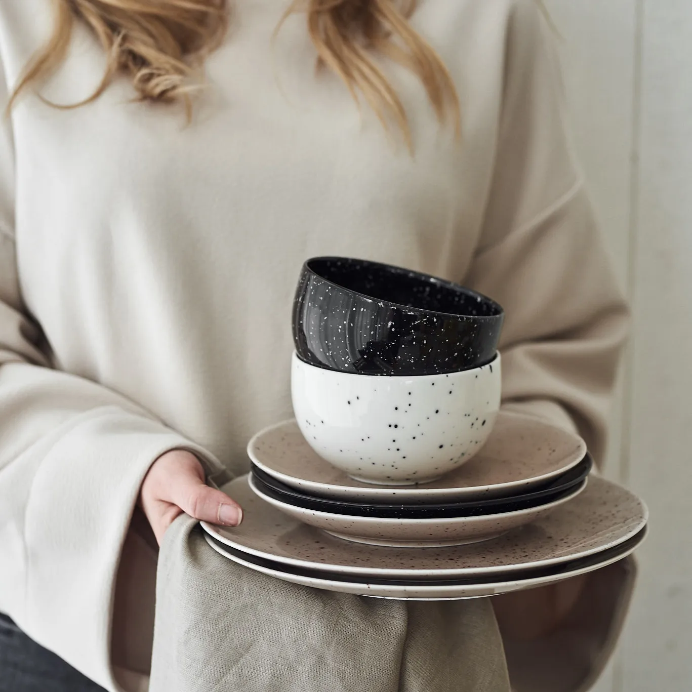 Talerz Freckle Ø26 cm, Beżowy Scandi Living