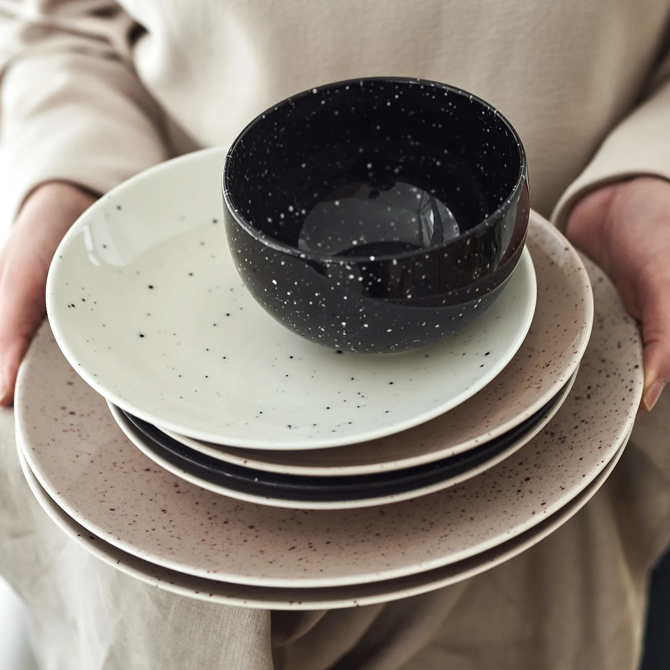 Talerz Freckle Ø26 cm, Beżowy Scandi Living