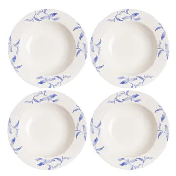 Talerz głęboki Havspil 23 cm 4-pak - niebiesko-biały - Scandi Living
