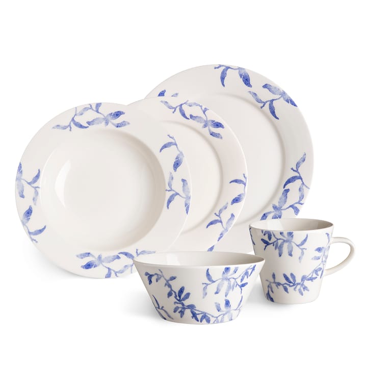 Talerz głęboki Havspil 23 cm 4-pak, niebiesko-biały Scandi Living