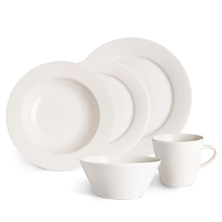 Talerz głęboki Lime 23 cm 4-pak, biały Scandi Living