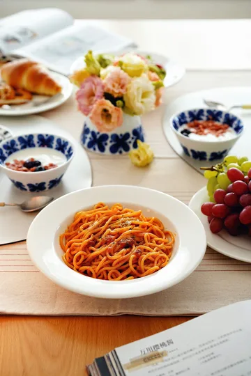 Talerz głęboki Lime 23 cm 4-pak - biały - Scandi Living