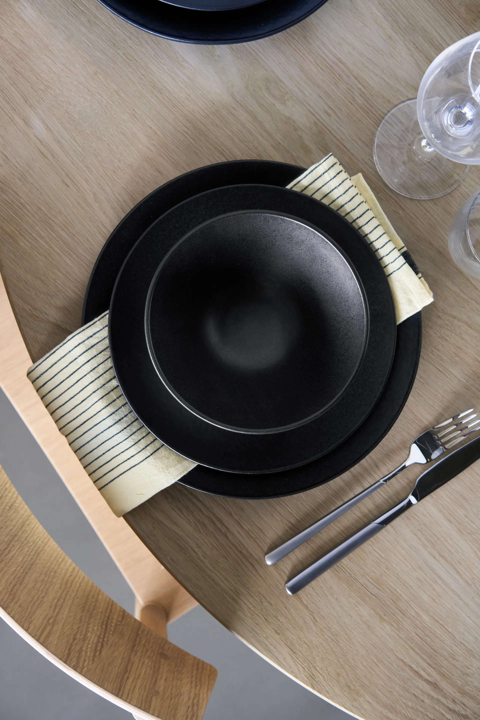Talerzyk Terra, Czarny kamionkowa, Ø22 cm Scandi Living