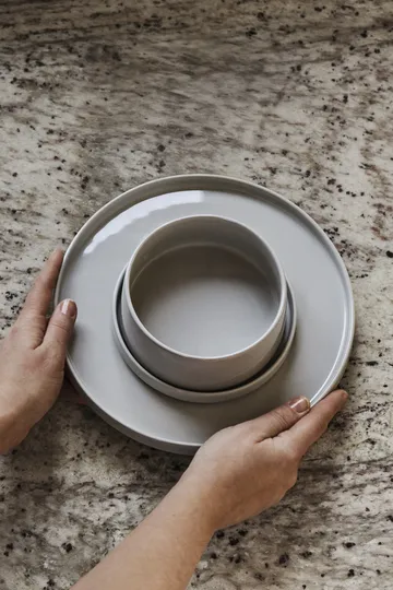 Taper zestaw zastawy stołowej 12 elementy - Jasnoszary - Scandi Living