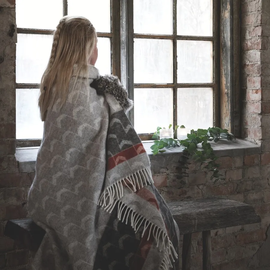 Wełniany koc Arrow, Rusty red Scandi Living