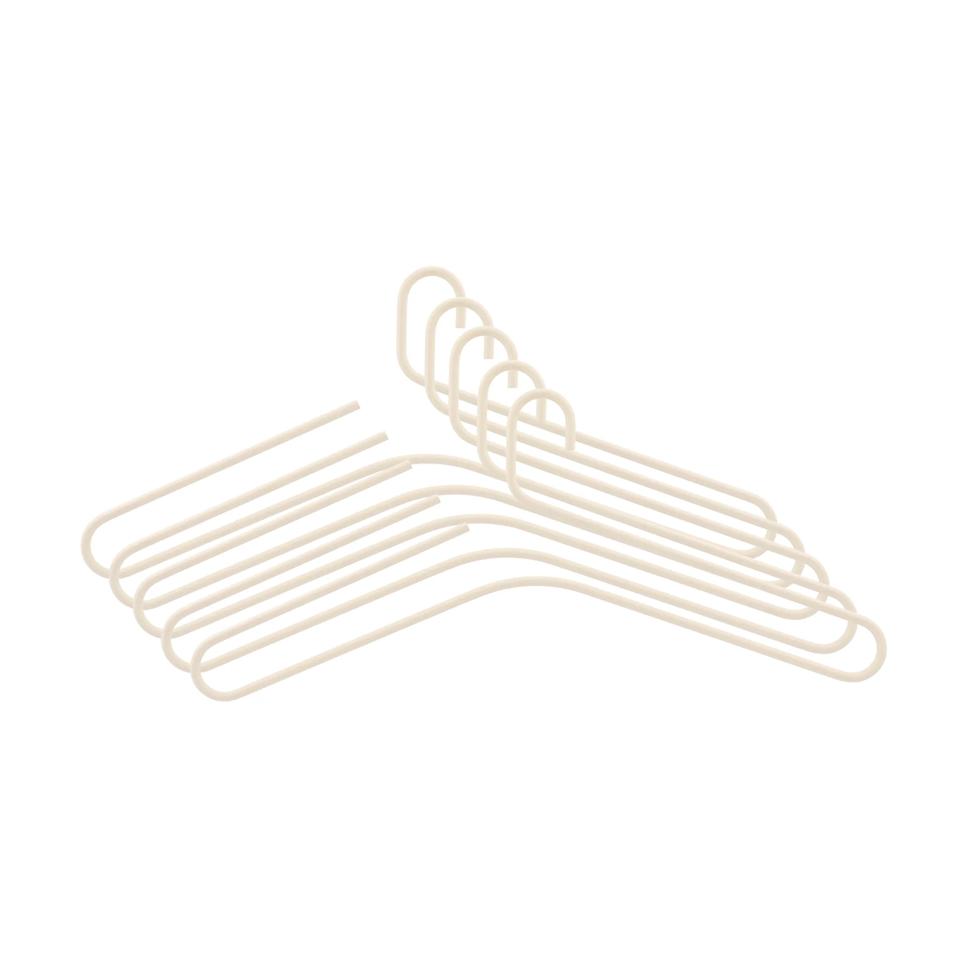 Wieszak Smooth 5 szt., Beige Scandi Living