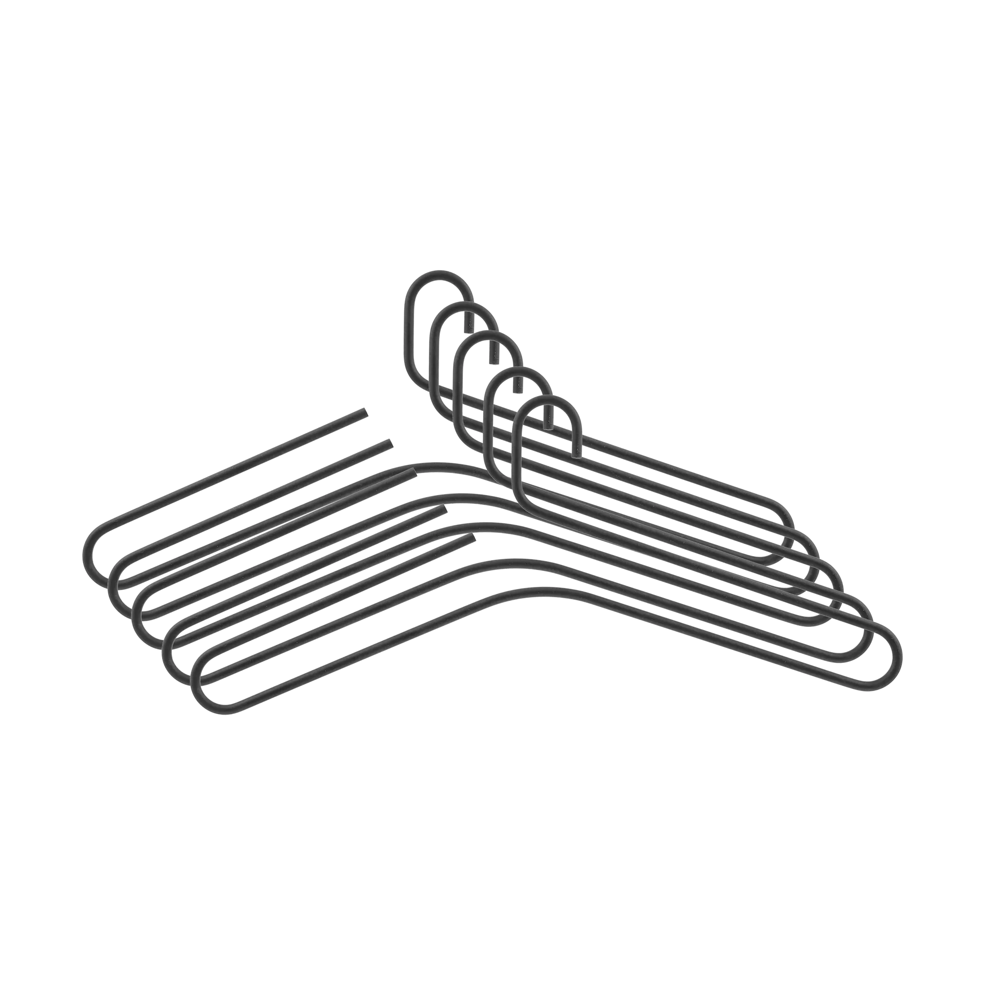 Wieszak Smooth 5 szt., Black Scandi Living