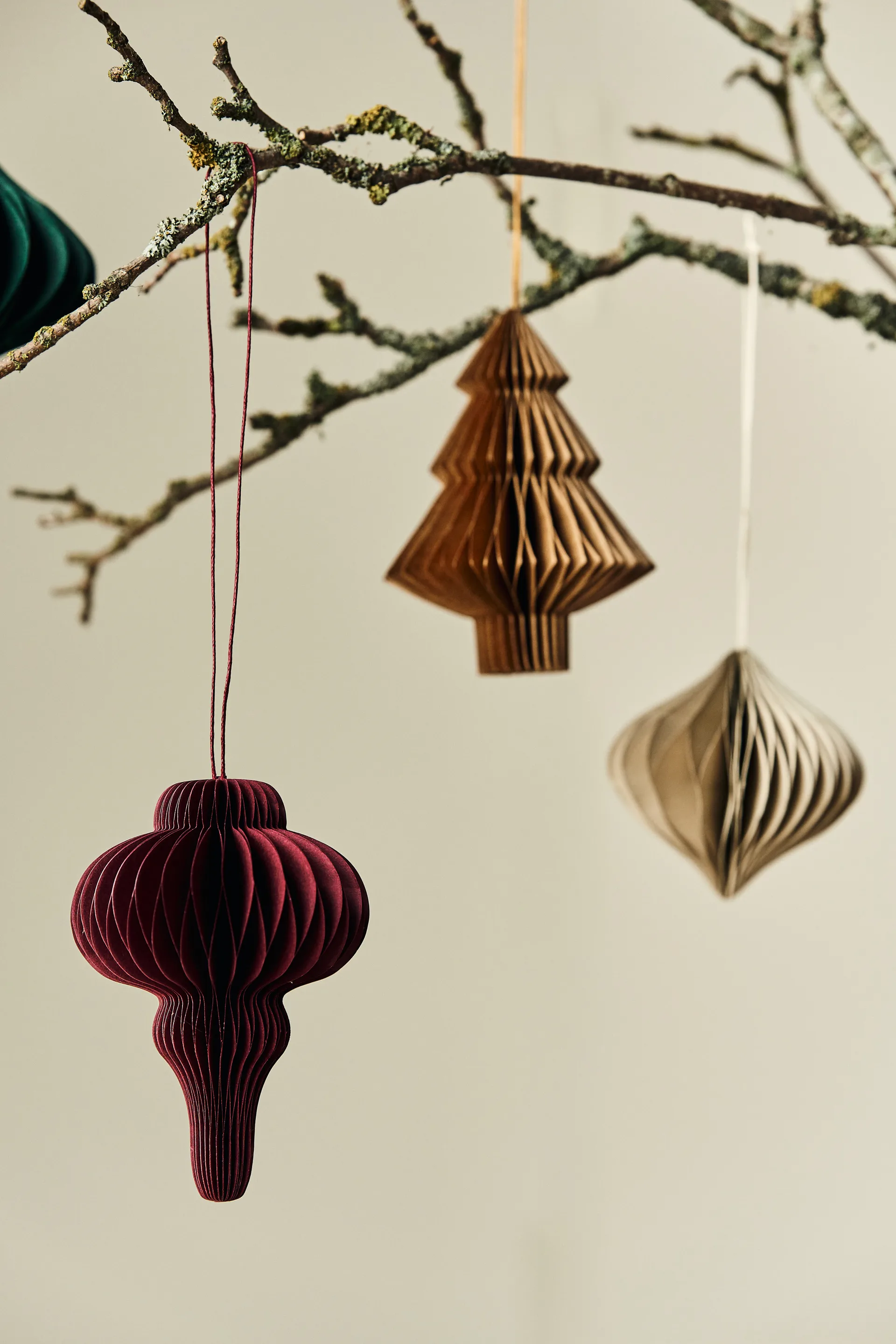 Zawieszka na choinkę Spira 4 szt., Red Scandi Living