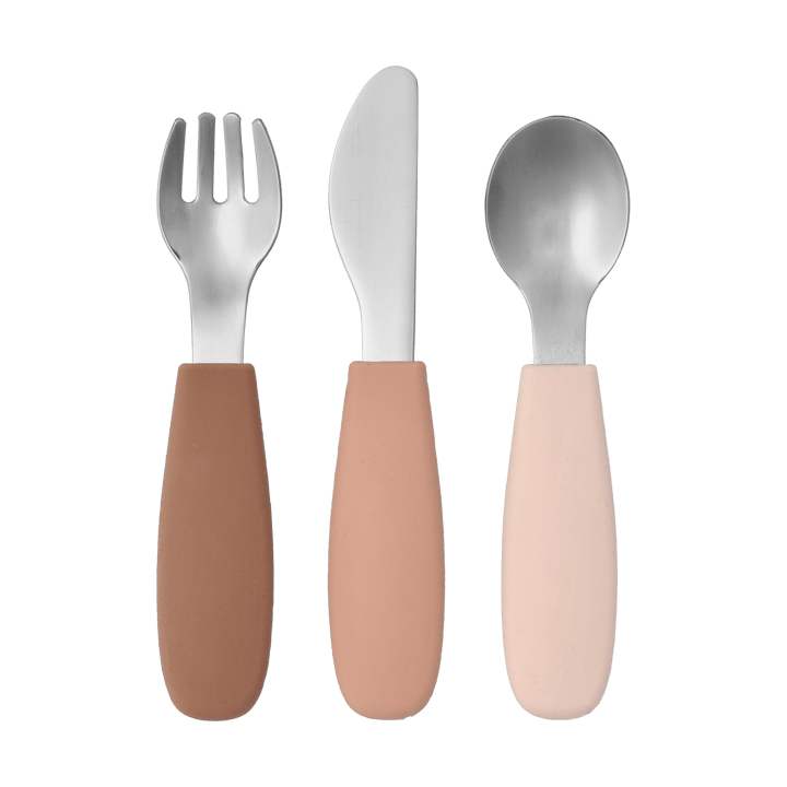 Zestaw sztućców silikonowych Dine, 3 szt., Blush Scandi Living
