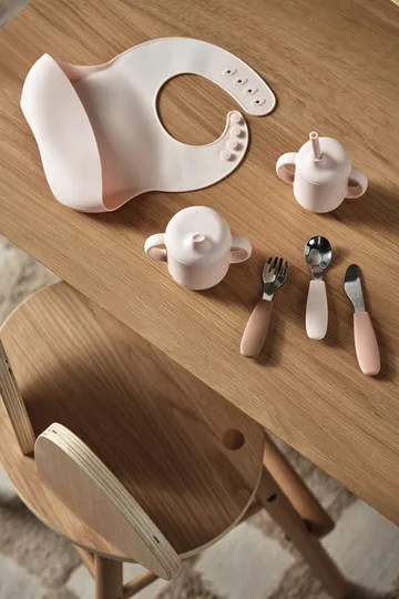 Zestaw sztućców silikonowych Dine, 3 szt. - Blush - Scandi Living