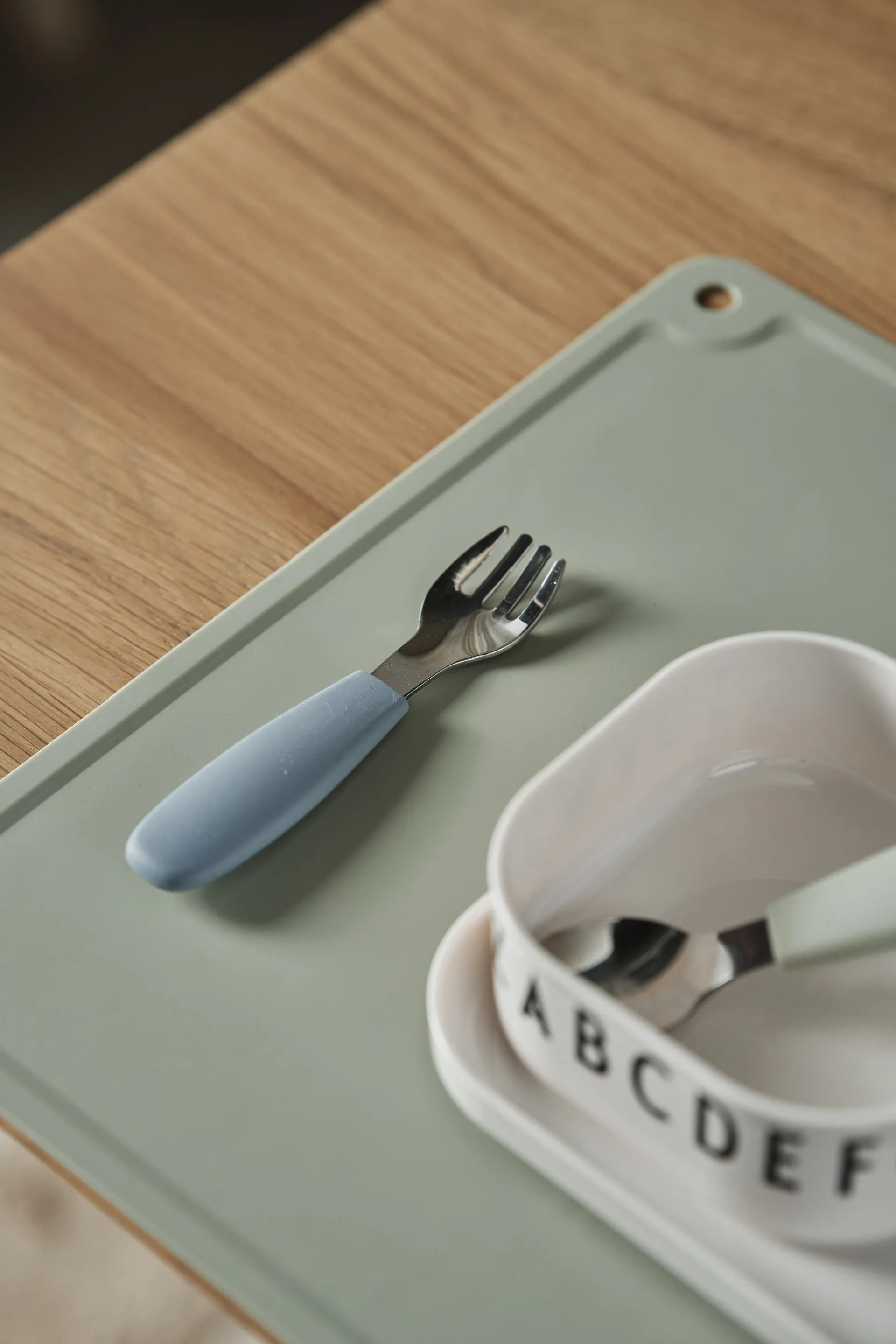 Zestaw sztućców silikonowych Dine, 3 szt., Green-blue Scandi Living