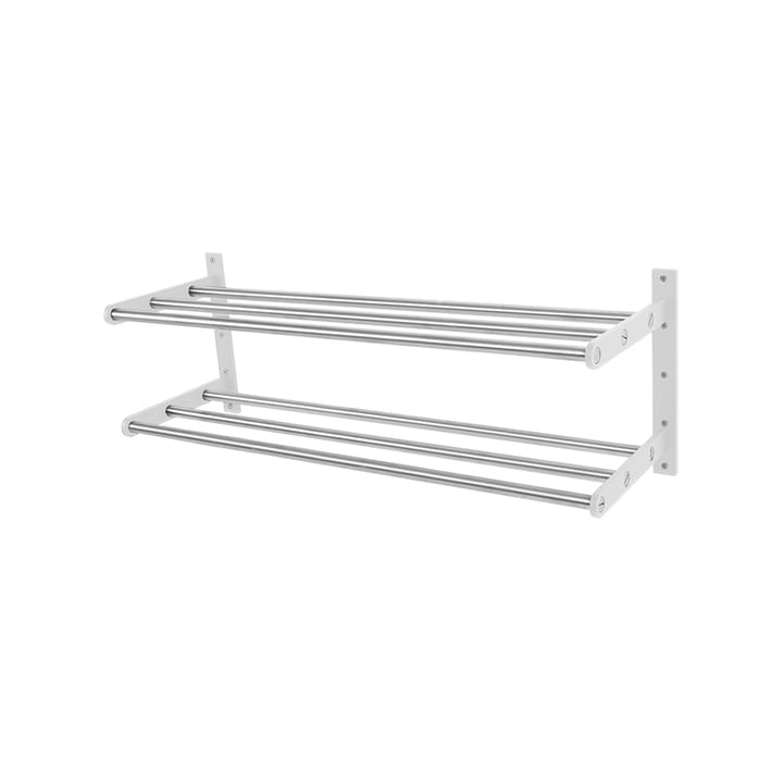 SkopIwała 12 półka na buty, Stal/biało-białe lakierowane aluminium Scherlin