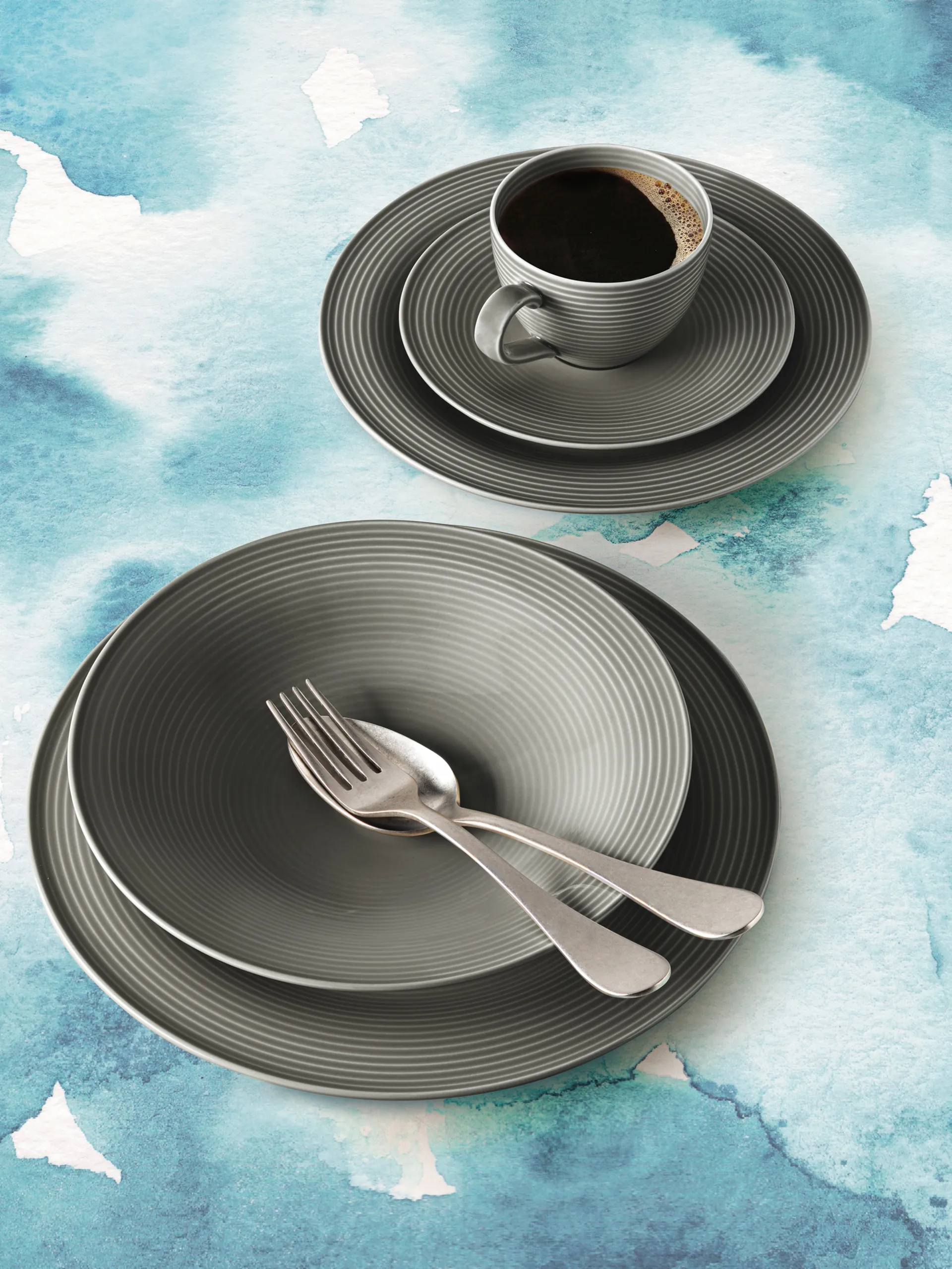 Beat zestaw obiadowy 30 sztuk, Perłowy szary Seltmann Weiden