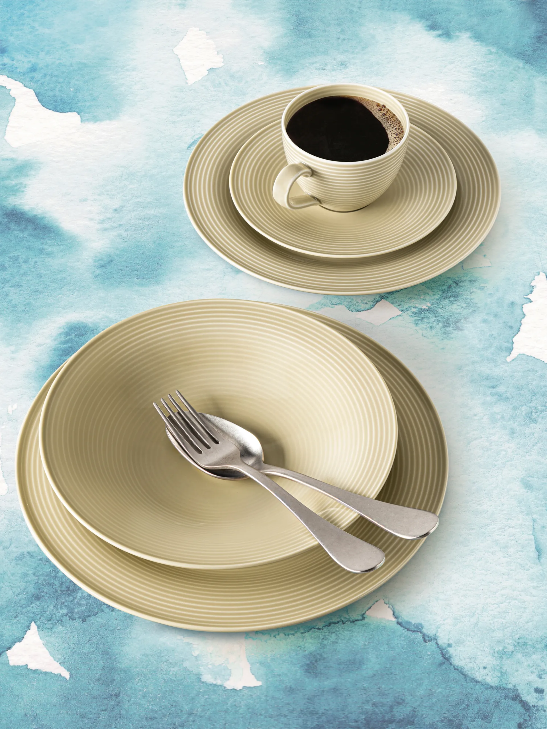 Beat zestaw obiadowy 30 sztuk, Piaskowy beż Seltmann Weiden