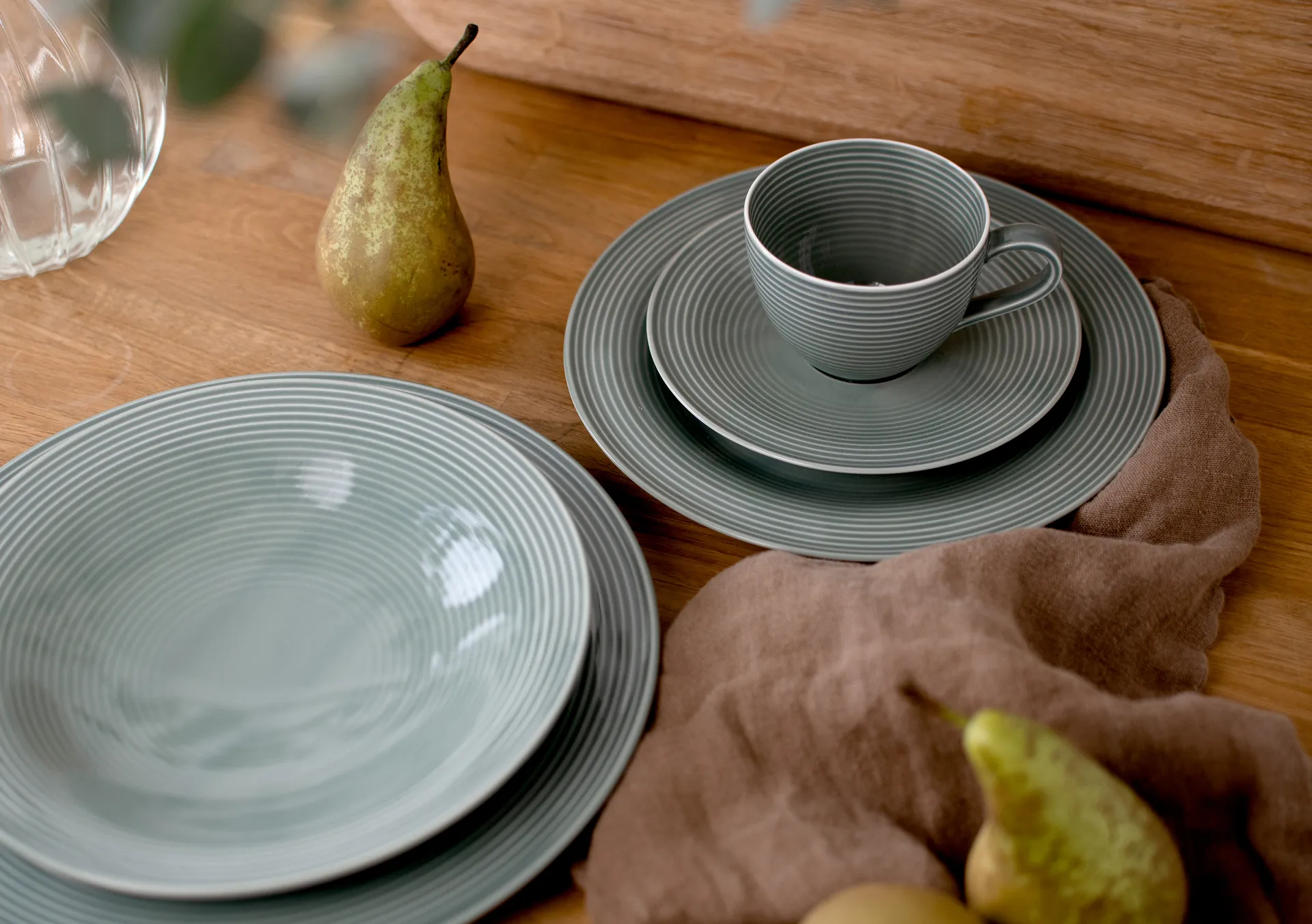 Beat zestaw zestaw obiadowy 12 części, Perłowy szary Seltmann Weiden